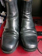 Men's vintage Black full Leather Casual  Chelsea/Dealer Boots  UK 8