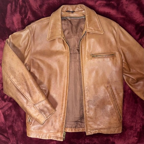 Schott leather jacket - schott, brown