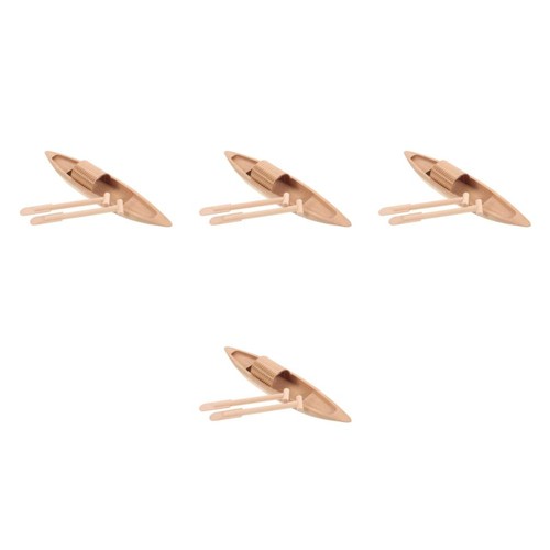 4pcs mini wood - 4pcs, canoe