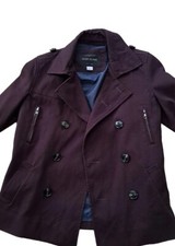 Boys Trench Coat River Island brown Red pockets outside inside size 6 years new