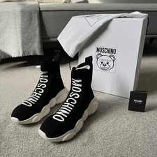 Moschino Couture Teddy Sock Runners Logo trainers sneakers size UK5 EU38 Ladies