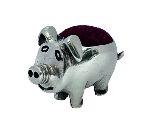 Sterling silver pig pin - pig,