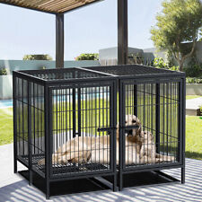 Heavy Duty Dog Cage Crate XXXL Giant Pet Kennel Divider Playpen Indoor Outdoor