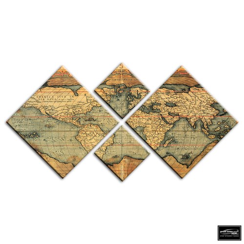 Old world atlas maps flags - ,
