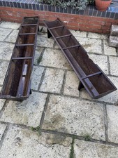 Antique 6ft cast iron troughs 1800s  planters reclamation architectural salvage