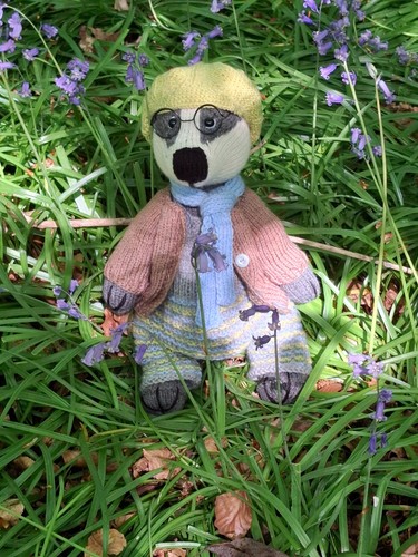 Hand knitted badger complete - knitted,