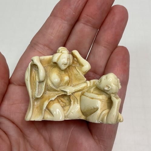 Vintage shunga netsuke erotic - vintage,