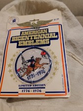 1776-1976 AMERICA'S BICENTINIAL PAURL REVERE RIDE EMBROIDERED PATCH New