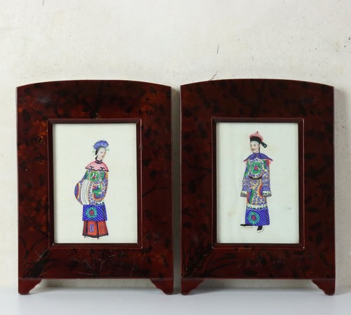 Pair antique chinese - pair, pith