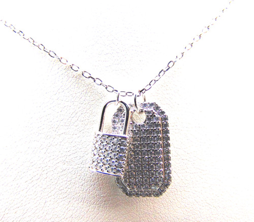925 sterling silver - silver, cz
