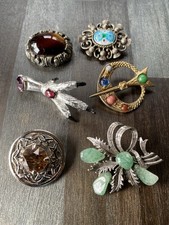 Wonderful group of vintage Scottish/Celtic Jewellery inc. Silvertone grouse foot