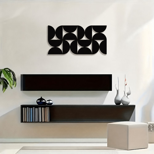 Modern geometric metal wall - modern,