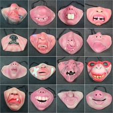Halloween Funny Rubber Half Face Clown Mask Humorous Cosplay Party Outfit Masks