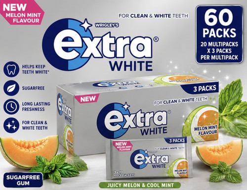 Wrigleys extra white - wrigleys, melon