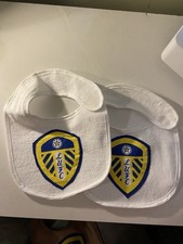 Leeds United Baby Bibs X2 Brand New
