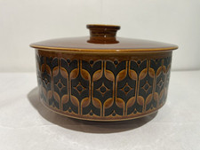 Hornsea Heirloom Tureen Casserole Serving Dish Bowl Lid Brown 19cm Diameter