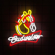 Budweiser Beer Horse Neon Led