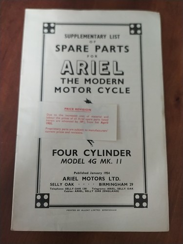 Ariel square four cylinder - 9.2,