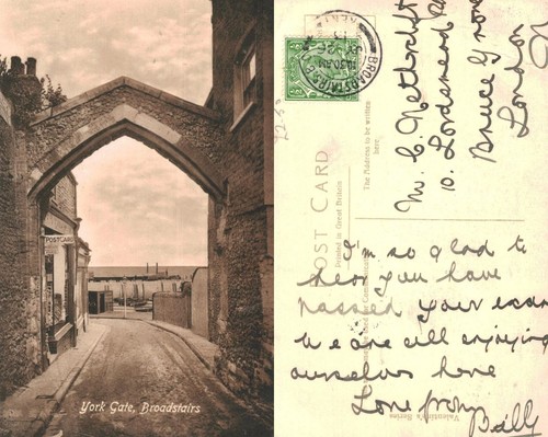 Vintage postcard york gate - york,