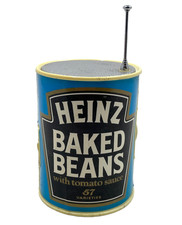 VINTAGE Novelty Heinz baked beans Shaped Radio FM Band Tested & Working