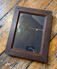 Antique Wood Contact Printing Frame 13x16cm Brass Hinges Photography Tool