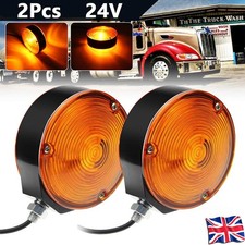 2x Hella Lollipop Lollypop Earring Mirror Side Maker Lamp Light For Scania Volvo