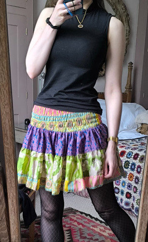 Silk mini rara skirt - mini, hippy