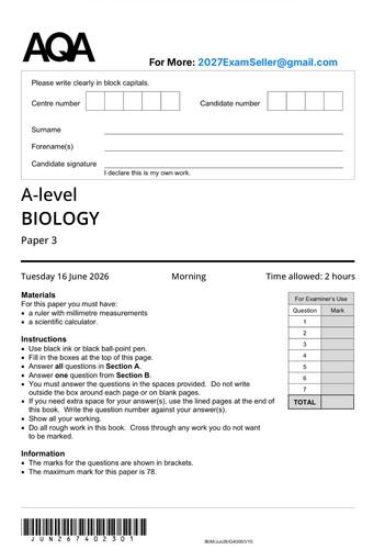 Aqa level biology - level,