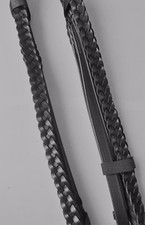 Plaited Reins. Soft Leather, Billet Ends Black or Brown. Pony/Cob/Full/X-Full