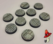 10 x 32mm Cobblestone Resin Bases 40k WWII table top wargames 
