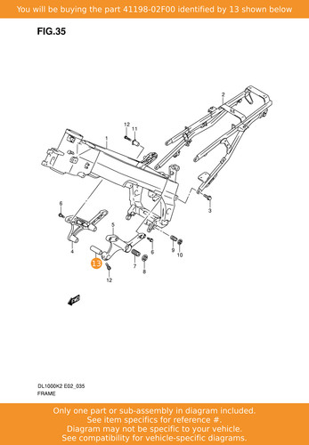 Suzuki spacer head - head, front