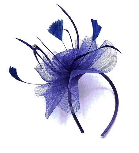 Navy blue fascinator ladies - blue,