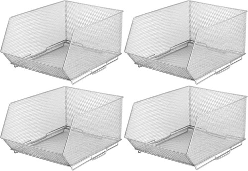 Silver large metal - metal, mesh