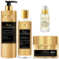 Bielenda Golden Ceramides Cream Serum Toner Eye Cream Body Balm & Micellar Water