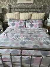 Dunelm pink and grey size Pattern duvet cover and 2￼ pillowcases Double