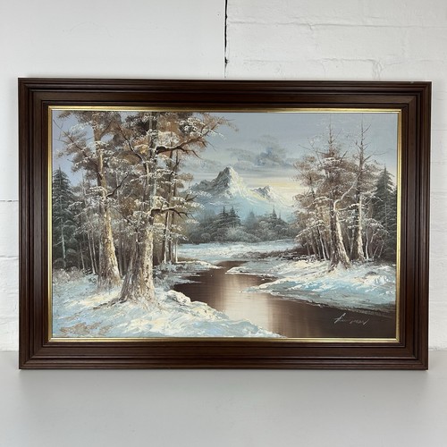 Framed fuinitman landscape oil - framed,
