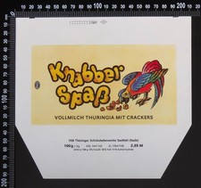 2 Original Vintage Thuringer (Germany) 100g Chocolate Wrappers 1970s-80s?