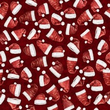 Holly Jolly Santa Hats Red by