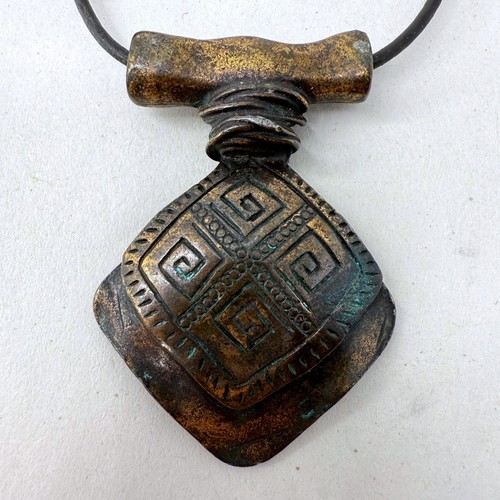 Chicos copper pendant - copper, necklace