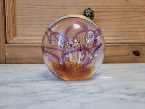 Art glass paperweight - art,