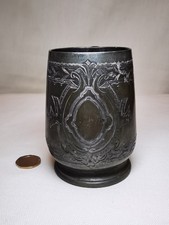 Antique Victorian Pewter Half
