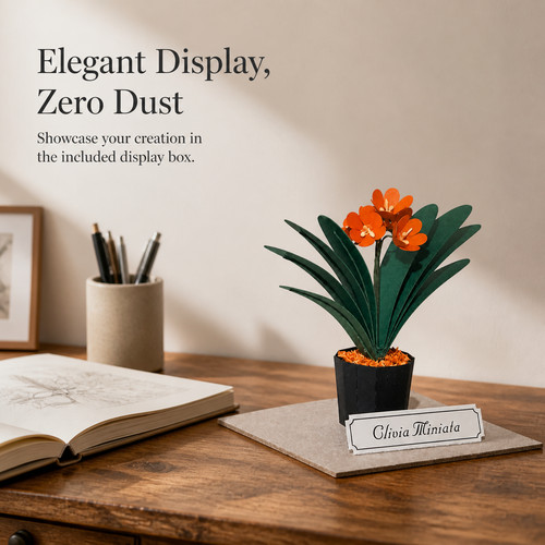 Clivia miniata paper model - miniata,