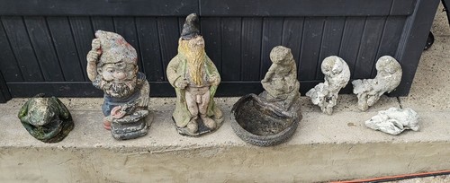 Vintage garden statues - vintage,