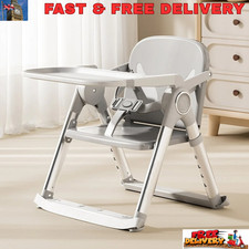 Baby Folding Booster Seat Portable High Chair for Dining, Toddler Feeding Chair