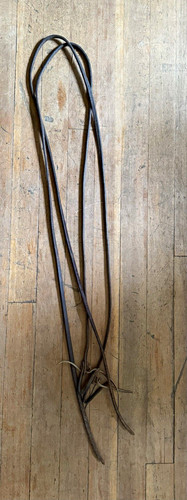 Brown leather split reins - brown,