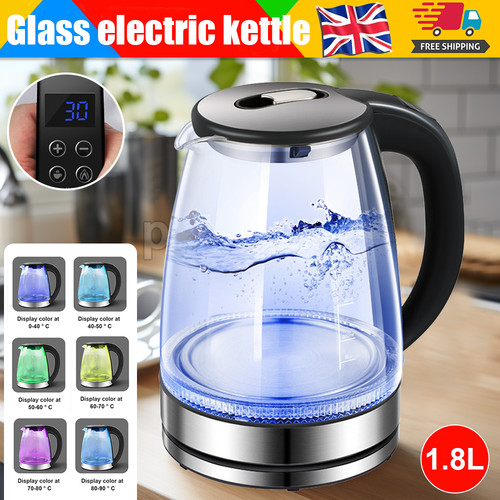 Illuminated glass kettle - illuminated,