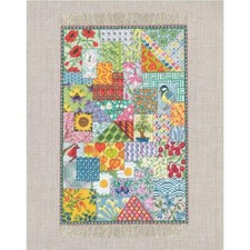 Le Bonheur des Dames counted petit point kit "Patchwork Carpet", 12,5x20cm, DIY