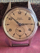 Rare Vintage Military Style Doxa Mechanical Watch Mens