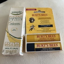 Simple Eye Cream & Burts Bees Lip Balm