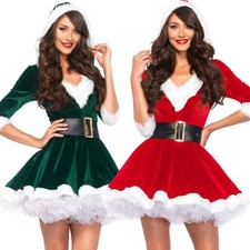 Sexy Women’s Santa Claus Dress Hoodie Christmas Cosplay Party Costume